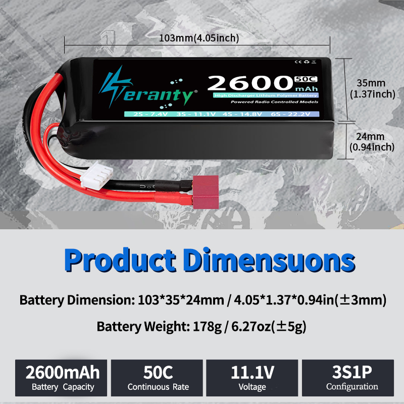 TERANTY 3S 2200/2400/2600mAh L - đánh giá và giá Rc Hobby Model