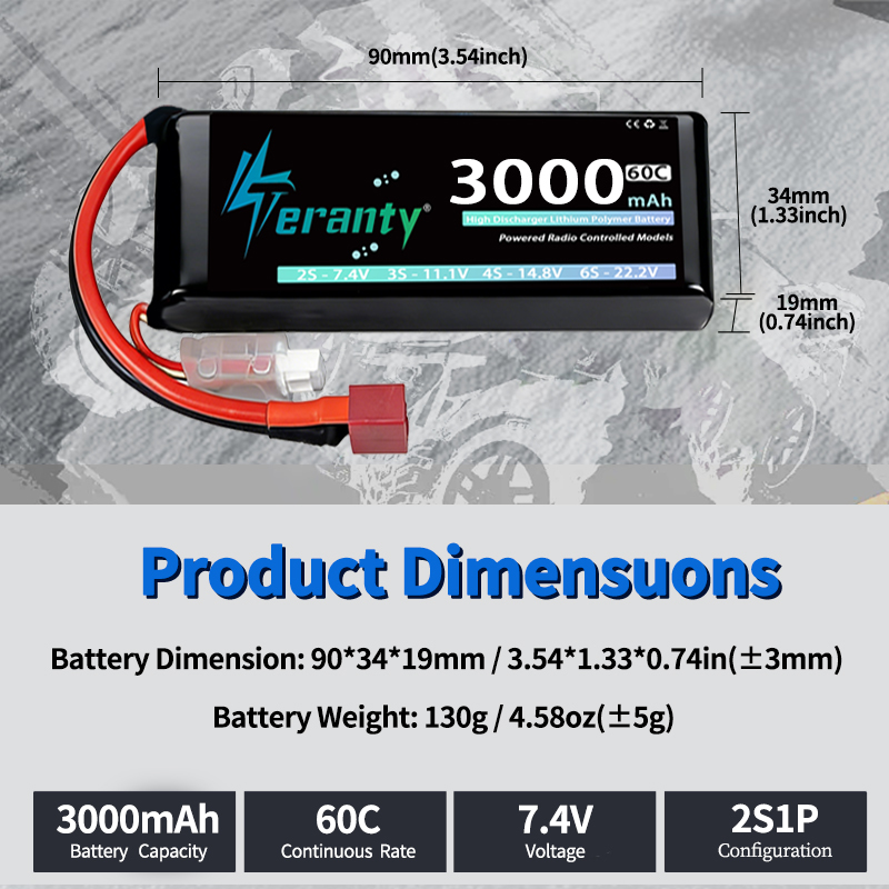 TERANTY 2S 3000mAh Lipo Batter - đánh giá và giá Rc Hobby Model
