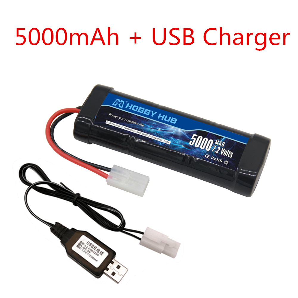 New 7.2V Battery 5000/6800mAh  - đánh giá và giá Rc Hobby Trucks