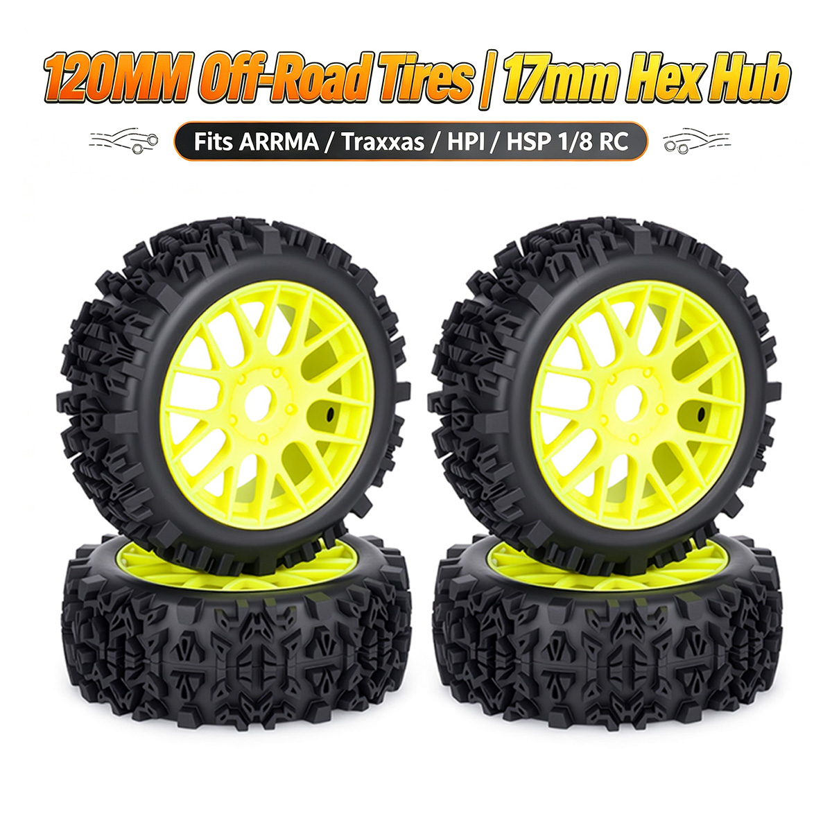120MM Off-Road RC Tires 17mm H - đánh giá và giá Rc Hobby Dump Truck