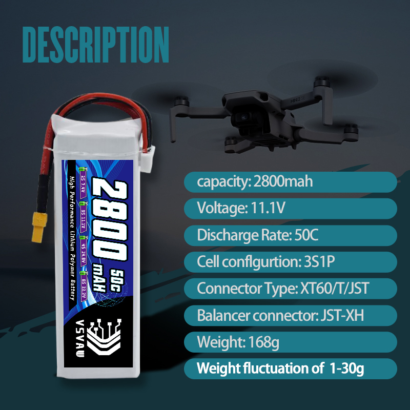 VSVAW 3S 2800mAh Lipo Battery  - đánh giá và giá Hobby Rc Quadcopters & Multirotors