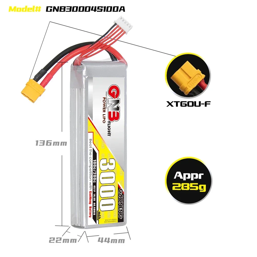 GAONENG GNB 3000mAh 4S 100C 20 - đánh giá và giá Rc Hobby Models